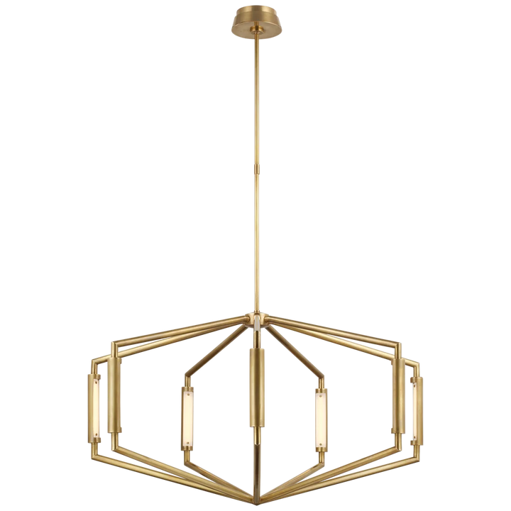 April 40" Low Profile Chandelier-Visual Comfort-VISUAL-KW 5707AB-Chandeliers40"/Antique-Burnished Brass-1-France and Son