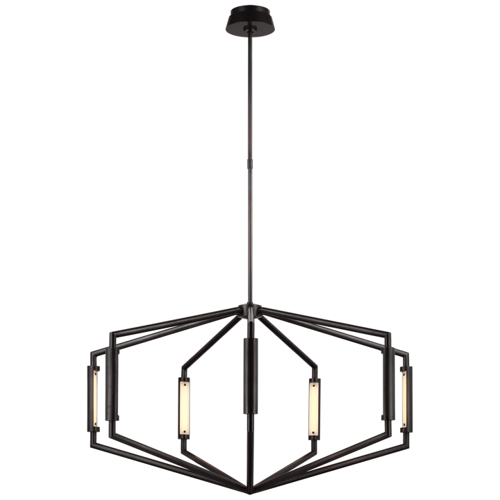 April 40" Low Profile Chandelier-Visual Comfort-VISUAL-KW 5707BZ-Chandeliers40"/Bronze-2-France and Son