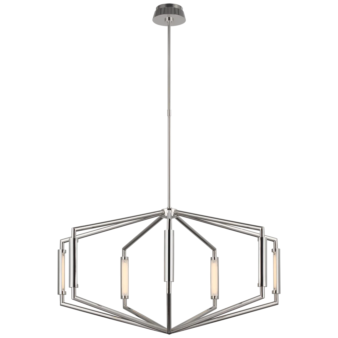 April 40" Low Profile Chandelier-Visual Comfort-VISUAL-KW 5707PN-Chandeliers40"/Polished Nickel-3-France and Son