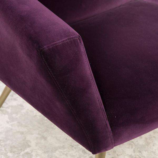 Kelly Hoppen Kelly Occasional Chair - Vadit Deep Purple-Resource Decor-STOCKR-RESOURCE-FG1402010-Lounge Chairs-6-France and Son