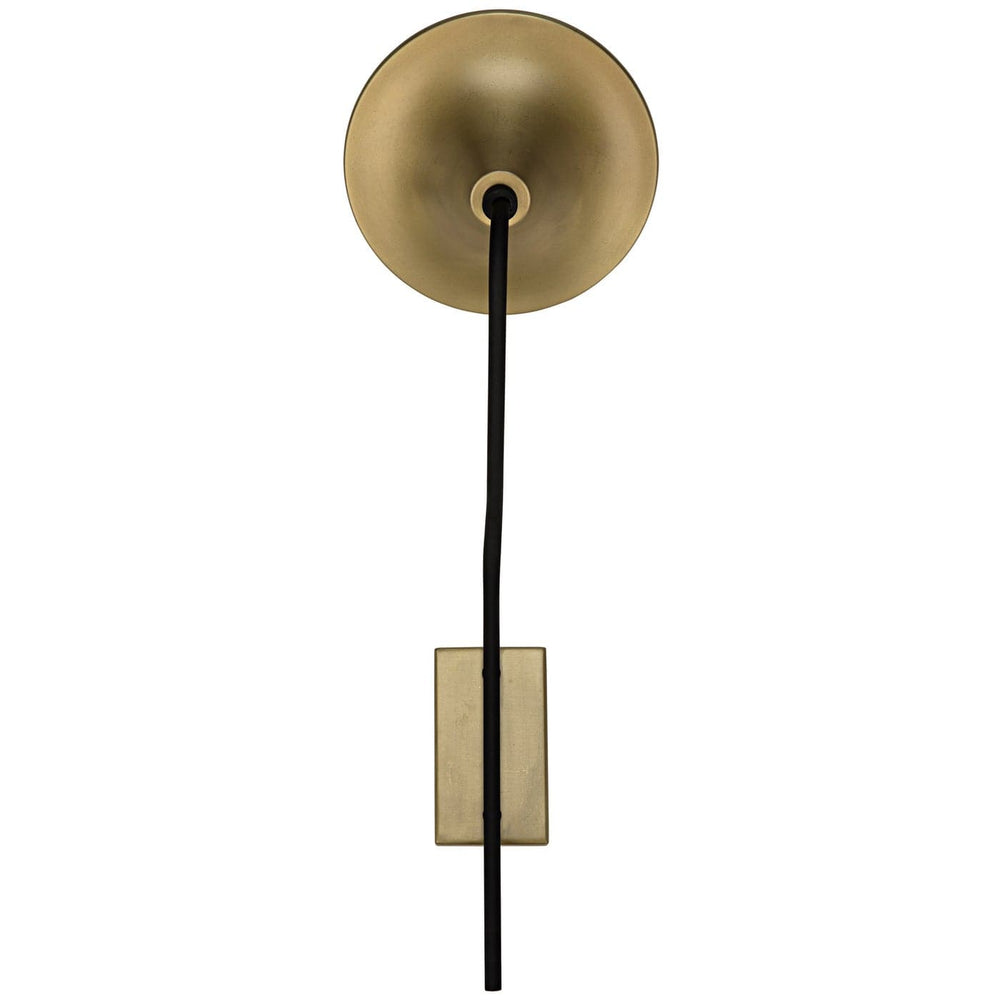 Messala Sconce - Black Steel and Brass Finish-Noir-NOIR-LAMP725MTB-Floor Lamps-2-France and Son