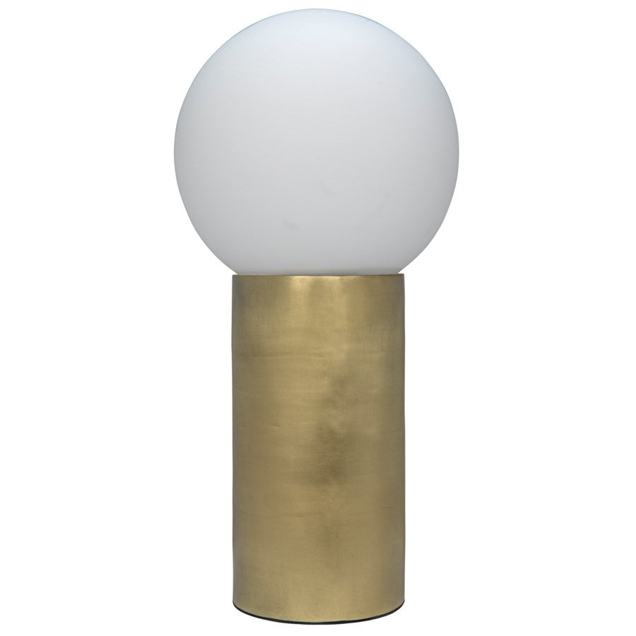 New Luna Lamp, Antique Brass-Noir-NOIR-LAMP726MB-Table Lamps-1-France and Son