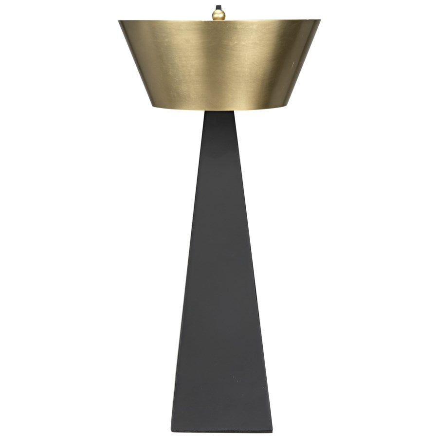 Claudius Table Lamp, Metal w/Brass Finish-Noir-NOIR-LAMP747MB-Table Lamps-2-France and Son