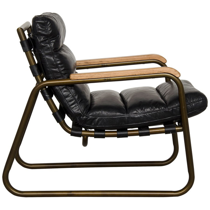 Cowhide Arm Chair-Noir-NOIR-LEA-C0118-1D-Lounge Chairs-4-France and Son