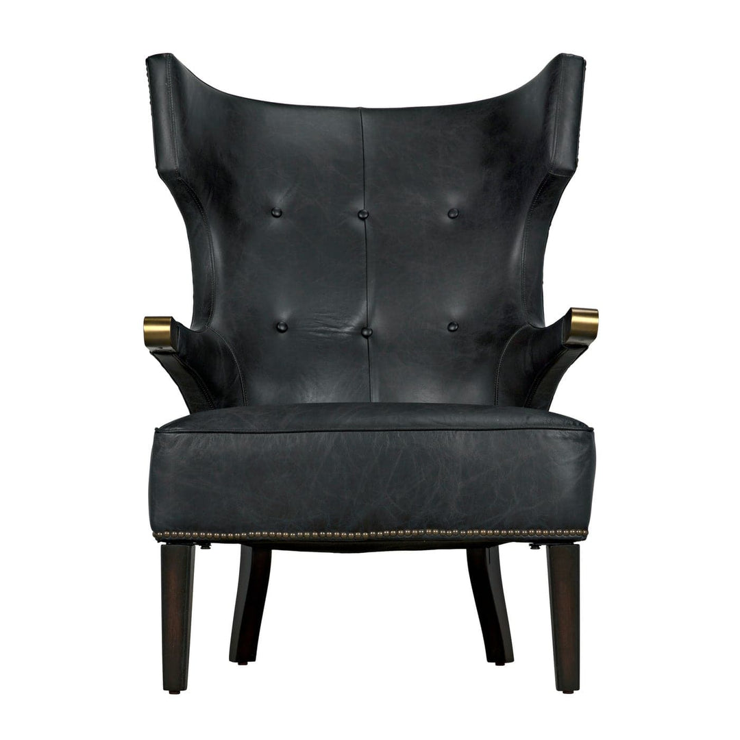 Heracles Chair - Leather-Noir-NOIR-LEA-C0387-1D-Lounge Chairs-3-France and Son