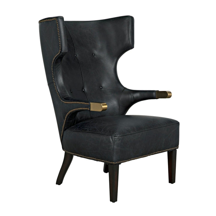 Heracles Chair - Leather-Noir-NOIR-LEA-C0387-1D-Lounge Chairs-5-France and Son