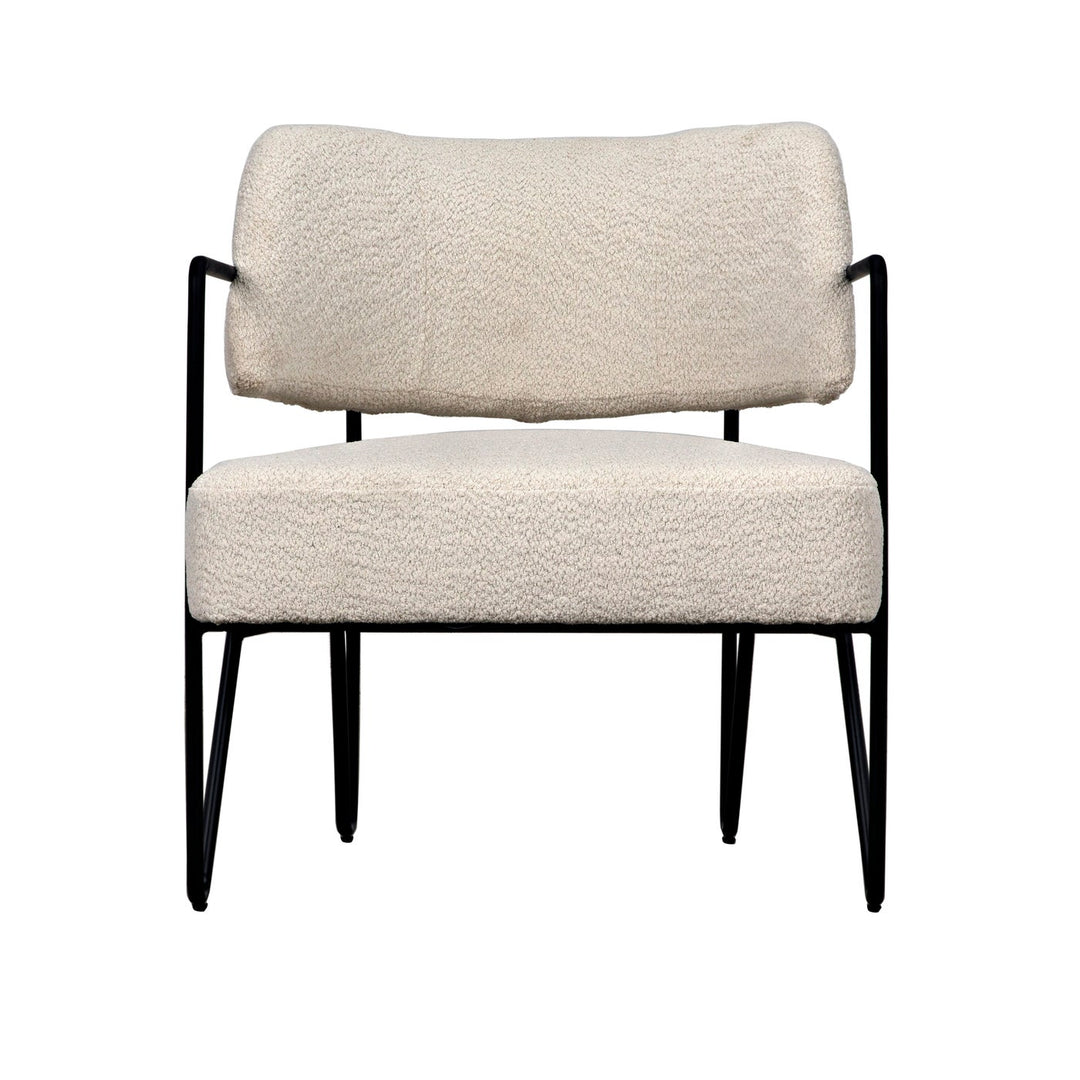 Zeus Chair - Metal/Boucle Fabric-Noir-NOIR-LEA-C0469-1D-Lounge Chairs-3-France and Son