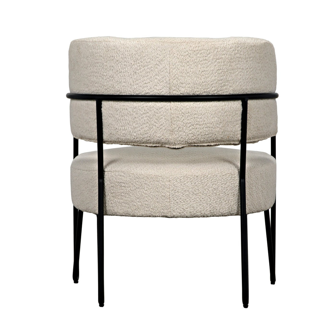 Zeus Chair - Metal/Boucle Fabric-Noir-NOIR-LEA-C0469-1D-Lounge Chairs-5-France and Son