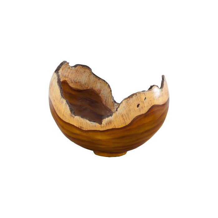 Burled Bowl-Phillips Collection-PHIL-M011012-DecorI-Dark Faux Wood-1-France and Son