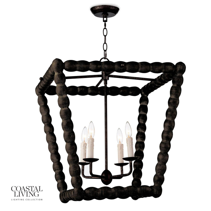 Perennial Lantern (Ebony)-Regina Andrew Design-RAD-16-1254EB-Pendants-1-France and Son