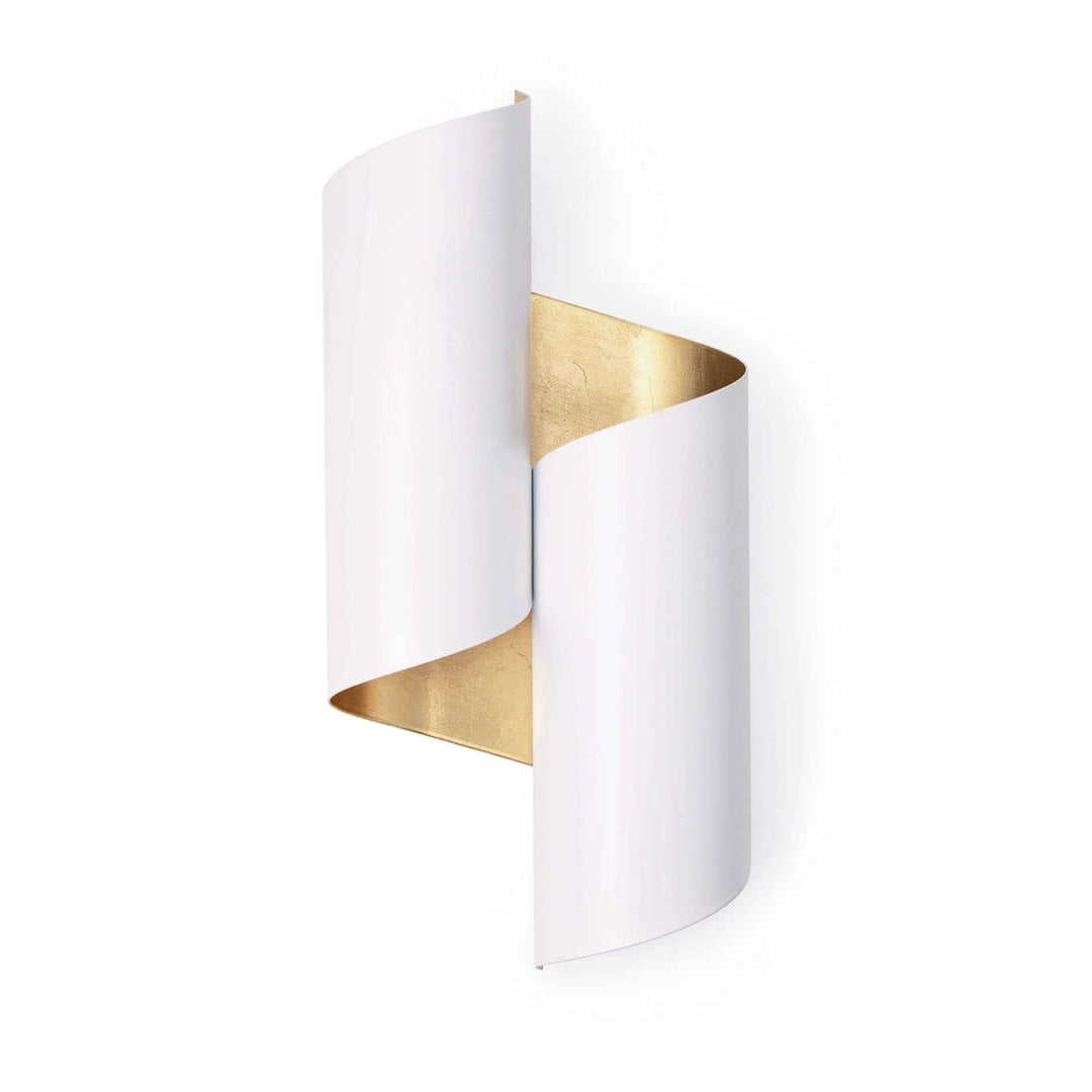 Folio Sconce-Regina Andrew Design-RAD-15-1157WT-Outdoor Wall SconcesWhite and Gold-5-France and Son