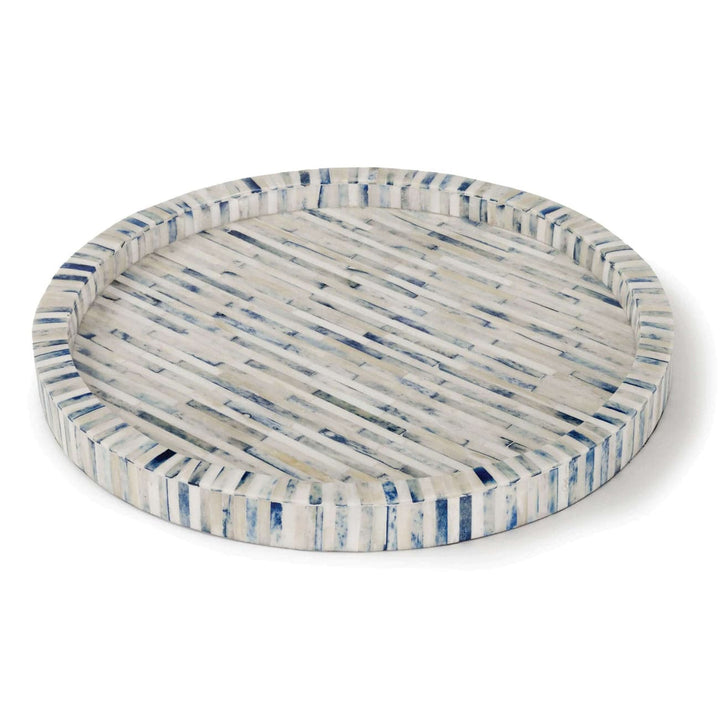 Bone and Indigo Tray Round-Regina Andrew Design-RAD-20-1181-Decor-1-France and Son