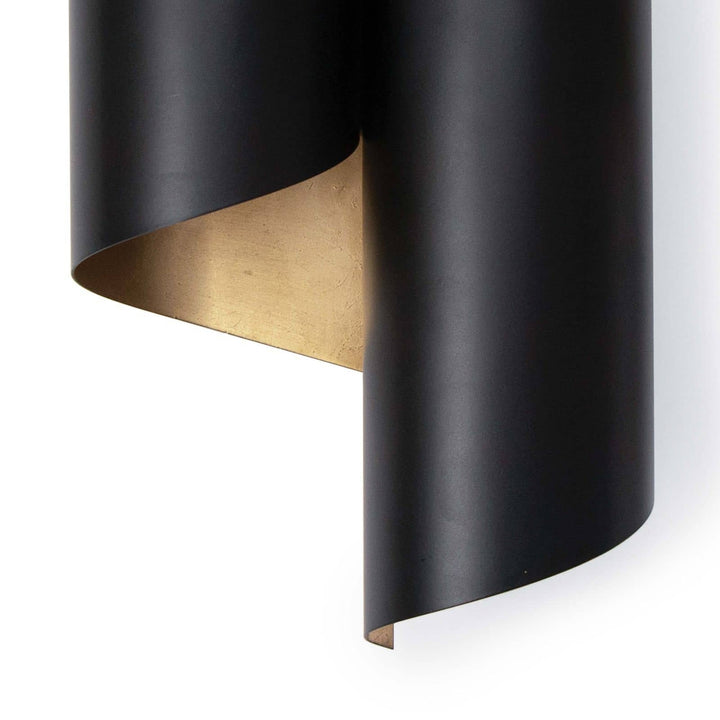 Folio Sconce-Regina Andrew Design-RAD-15-1157BLK-Outdoor Wall SconcesBlack and Gold-3-France and Son