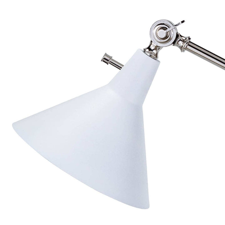 Ibis Task Lamp (Polished Nickel and White)