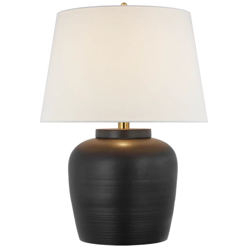 Nona Medium Table Lamp-Visual Comfort-VISUAL-MF 3638BLK-L-Table LampsMatte Black-1-France and Son