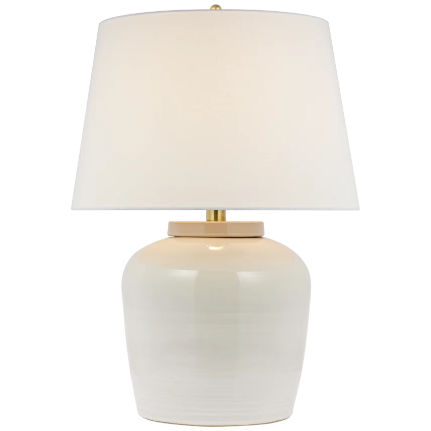 Nona Medium Table Lamp-Visual Comfort-VISUAL-MF 3638IVO-L-Table LampsIvory-2-France and Son