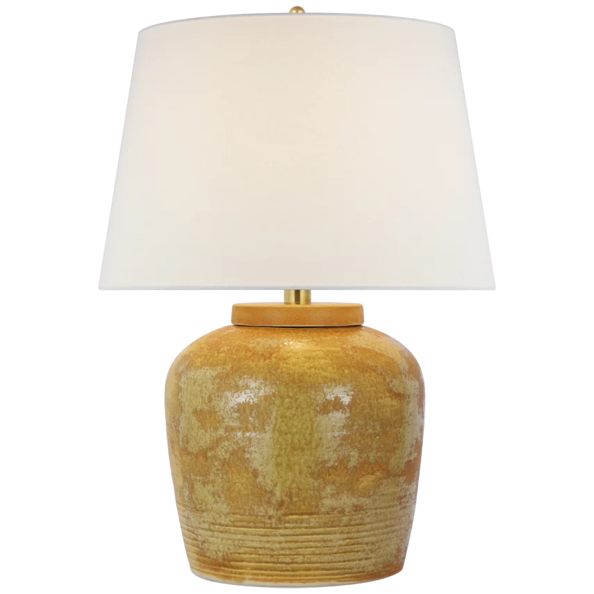 Nona Medium Table Lamp-Visual Comfort-VISUAL-MF 3638YOX-L-Table LampsYellow Oxide-3-France and Son