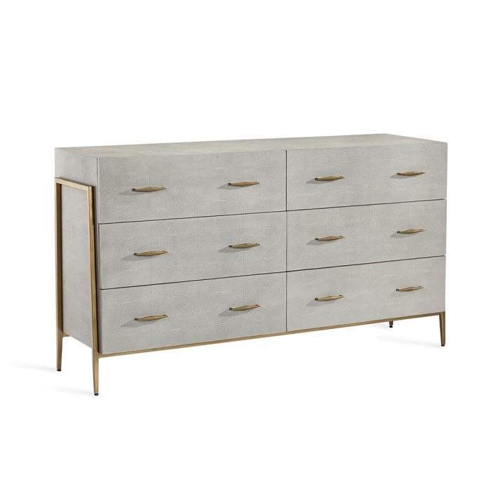 Morand 6 Drawer Chest - Grey-Interlude-INTER-188143-Dressers-1-France and Son