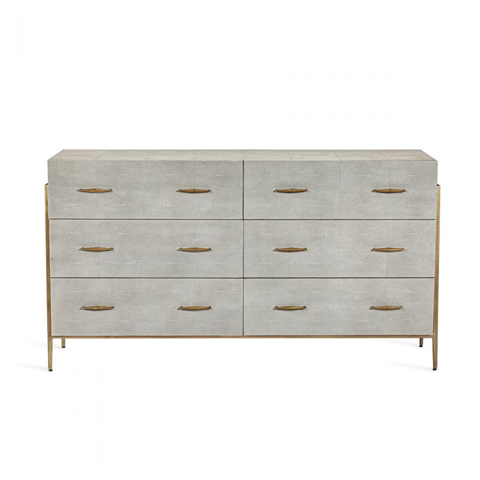 Morand 6 Drawer Chest - Grey-Interlude-INTER-188143-Dressers-2-France and Son