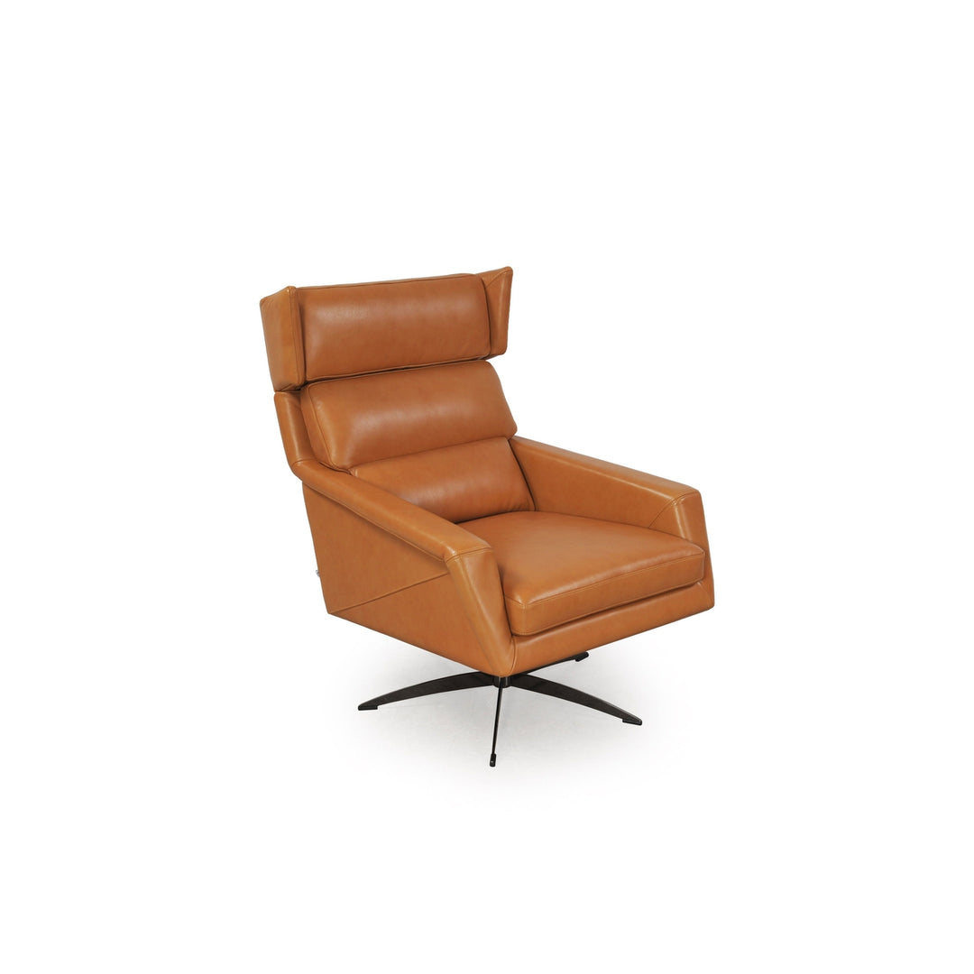 Ditmar Tan Full Leather Modern Swivel Chair-Moroni Leather-MORONI-58606D1857-Lounge Chairs-1-France and Son
