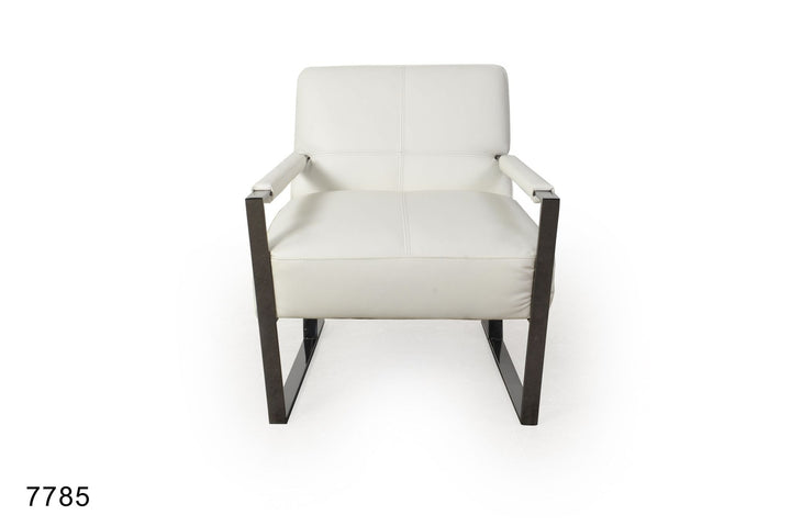 Moorea Contemporary Chair Snow White-Moroni Leather-MORONI-53701L1296-Lounge Chairs-4-France and Son
