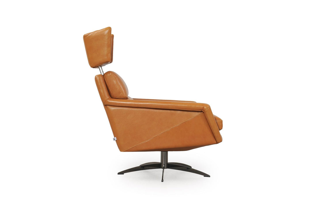 Ditmar Tan Full Leather Modern Swivel Chair-Moroni Leather-MORONI-58606D1857-Lounge Chairs-3-France and Son