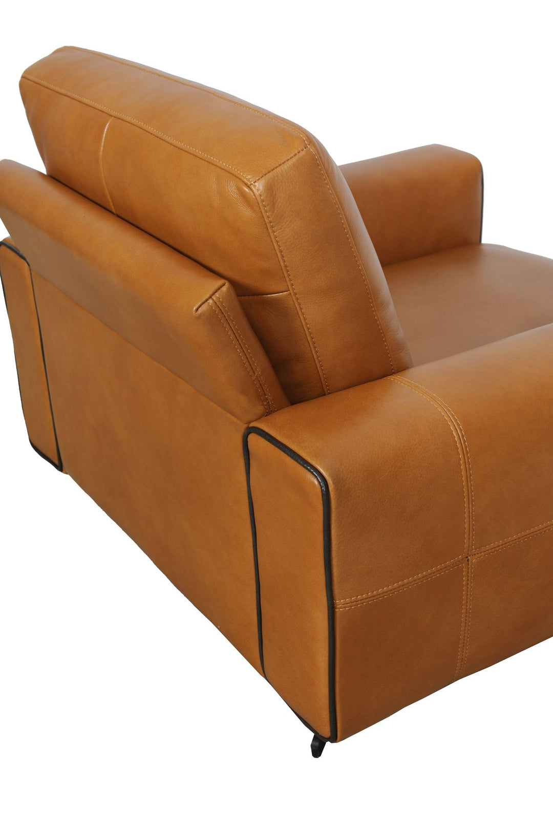 Castelle Full Leather Swivel Lounge Chair-Moroni Leather-MORONI-59306B1857-Lounge Chairs-5-France and Son