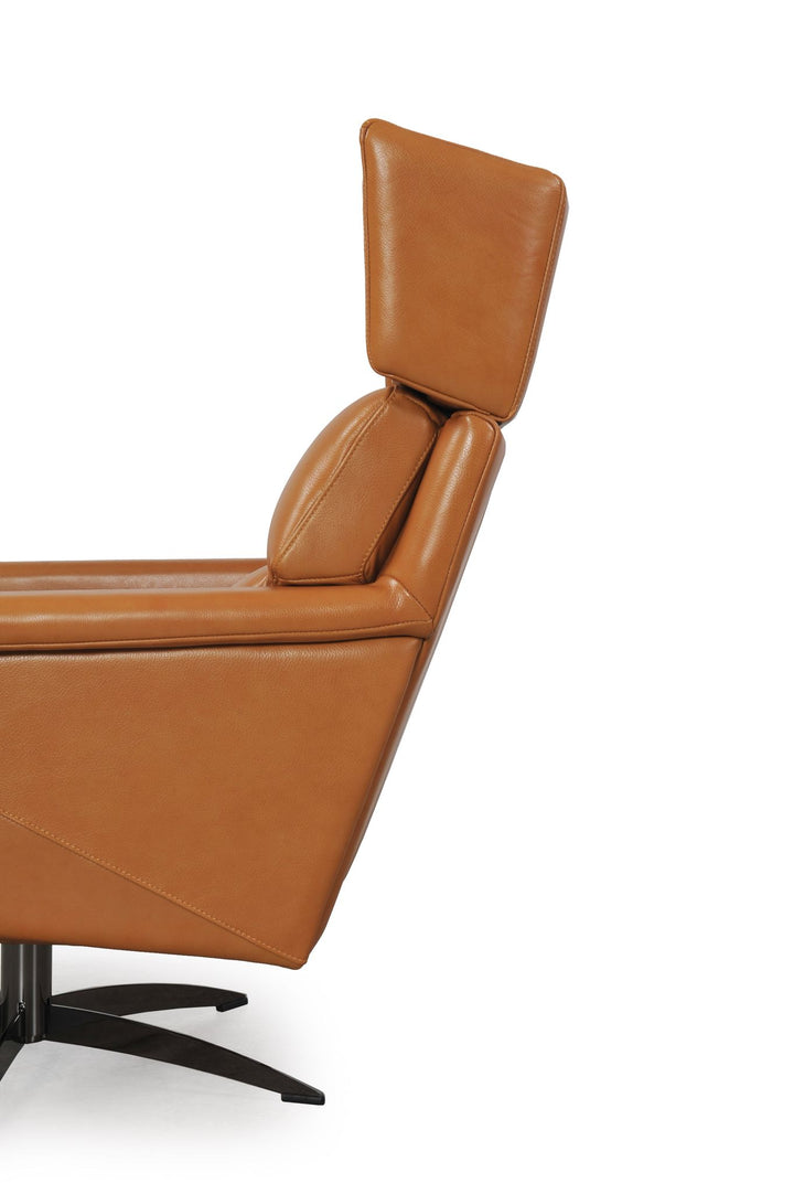 Ditmar Tan Full Leather Modern Swivel Chair-Moroni Leather-MORONI-58606D1857-Lounge Chairs-5-France and Son