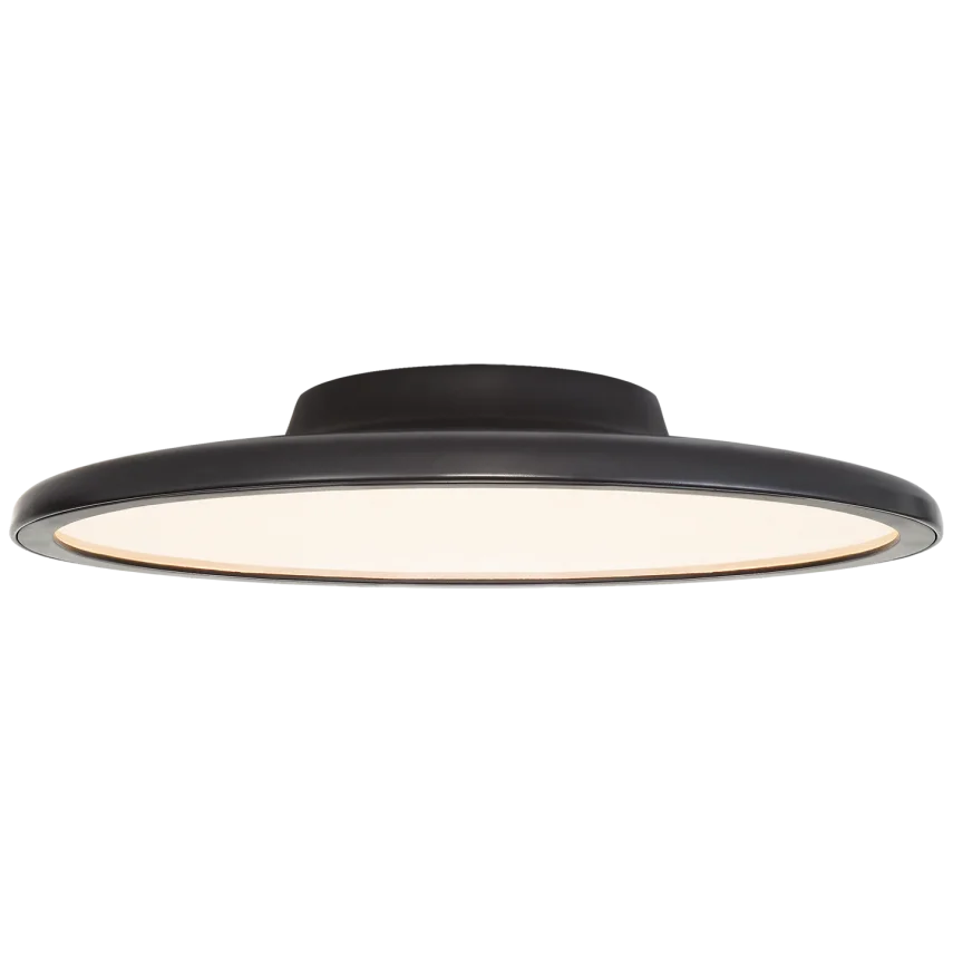 Dow 16" Flush Mount-Visual Comfort-VISUAL-PB 4003MBK-Flush MountsMatte Black-1-France and Son