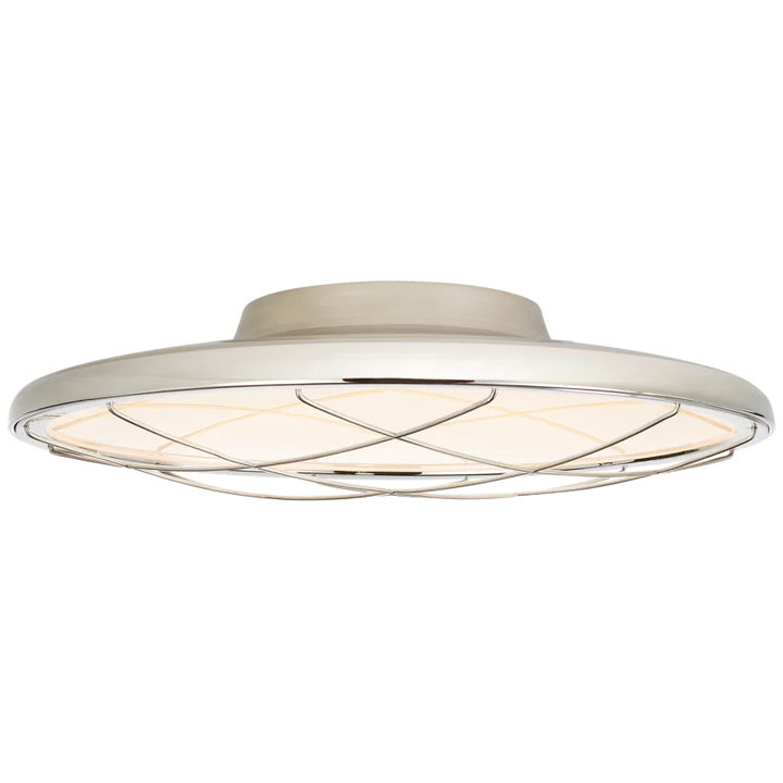 Dow 16" Caged Flush Mount-Visual Comfort-VISUAL-PB 4004PN-Flush MountsPolished Nickel-3-France and Son