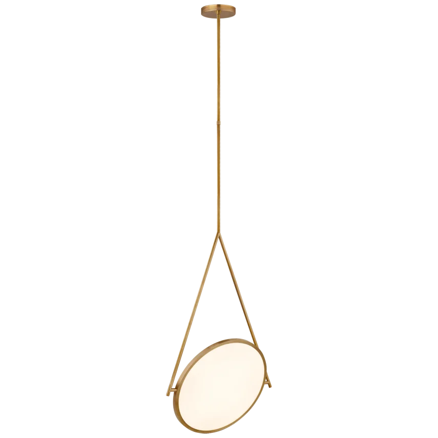 Dow Stacy 13" Rotating Pendant-Visual Comfort-VISUAL-PB 5005NB-PendantsNatural Brass-2-France and Son