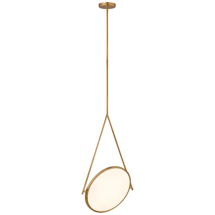 Dow Stacy 13" Rotating Pendant-Visual Comfort-VISUAL-PB 5005NB-PendantsNatural Brass-2-France and Son