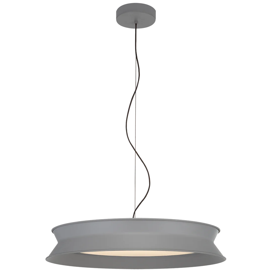 60/40 Dotty 22" Pendant-Visual Comfort-VISUAL-PB 5022STG-PendantsStone Gray-2-France and Son