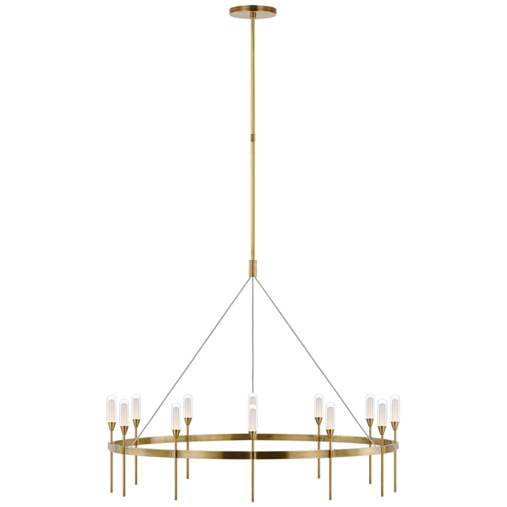 Oliver XL Ring Chandelier-Visual Comfort-VISUAL-PB 5031NB-CG-ChandeliersNatural Brass-2-France and Son