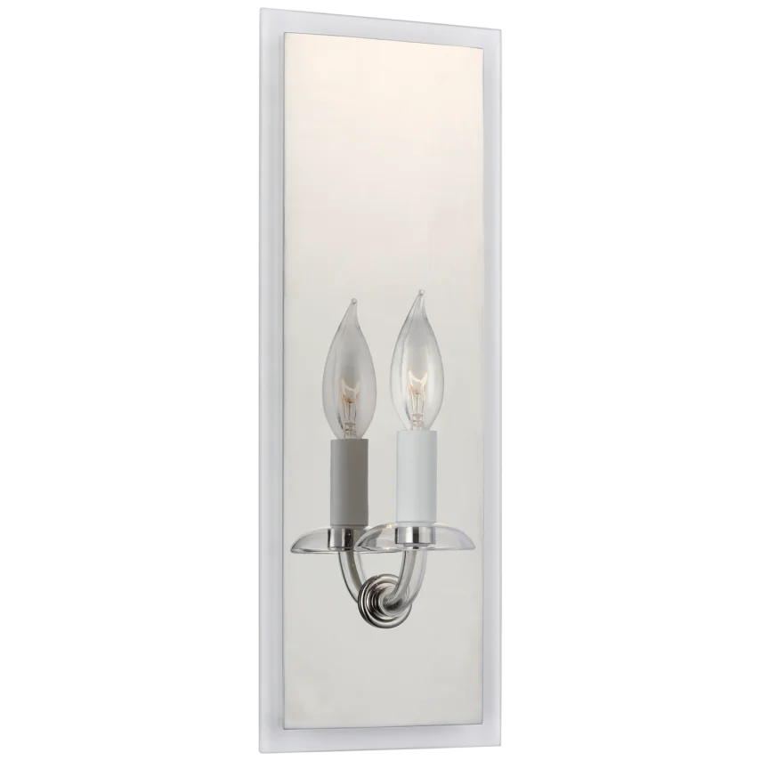 Brigita Medium Reflector Sconce-Visual Comfort-VISUAL-PCD 2025PN/CG-Wall LightingPolished Nickel and Clear Glass-2-France and Son