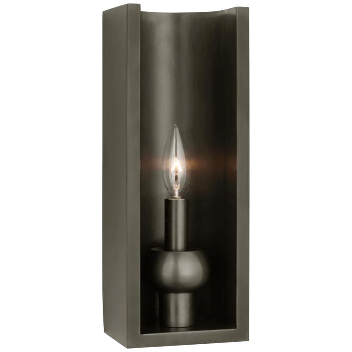 Comel Medium Shield Sconce-Visual Comfort-VISUAL-PCD 2100BZ-Wall LightingBronze-1-France and Son