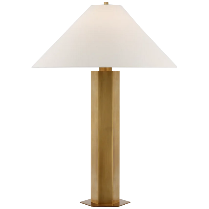 Olivia Medium Table Lamp-Visual Comfort-VISUAL-PCD 3000HAB-L-Table LampsHand-Rubbed Antique Brass-1-France and Son