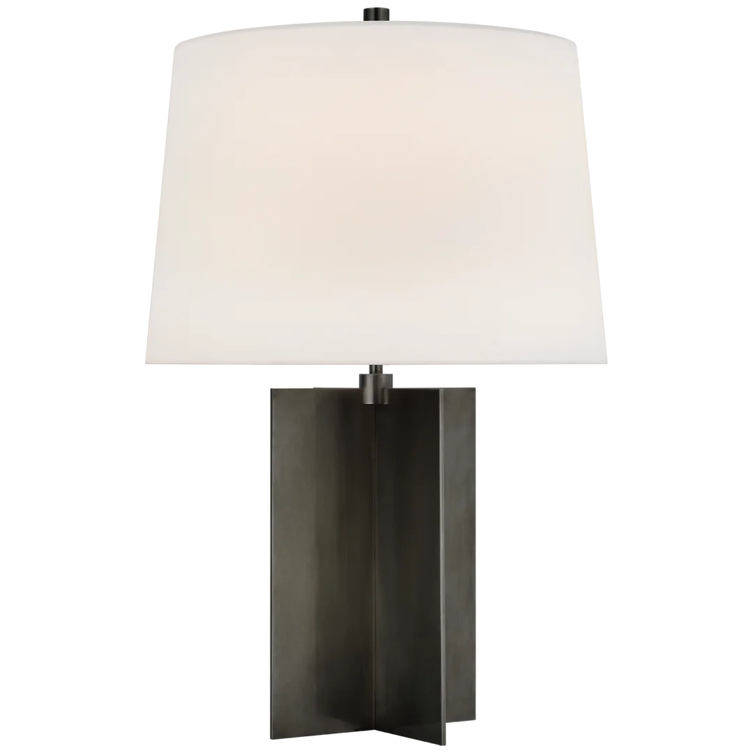 Coast Table Lamp-Visual Comfort-VISUAL-PCD 3005BZ-L-Table LampsMedium-Bronze-Linen Shades-1-France and Son