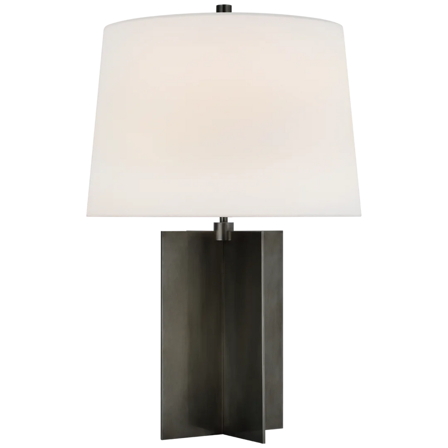 Coast Table Lamp-Visual Comfort-VISUAL-PCD 3005BZ-L-Table LampsMedium-Bronze-Linen Shades-1-France and Son