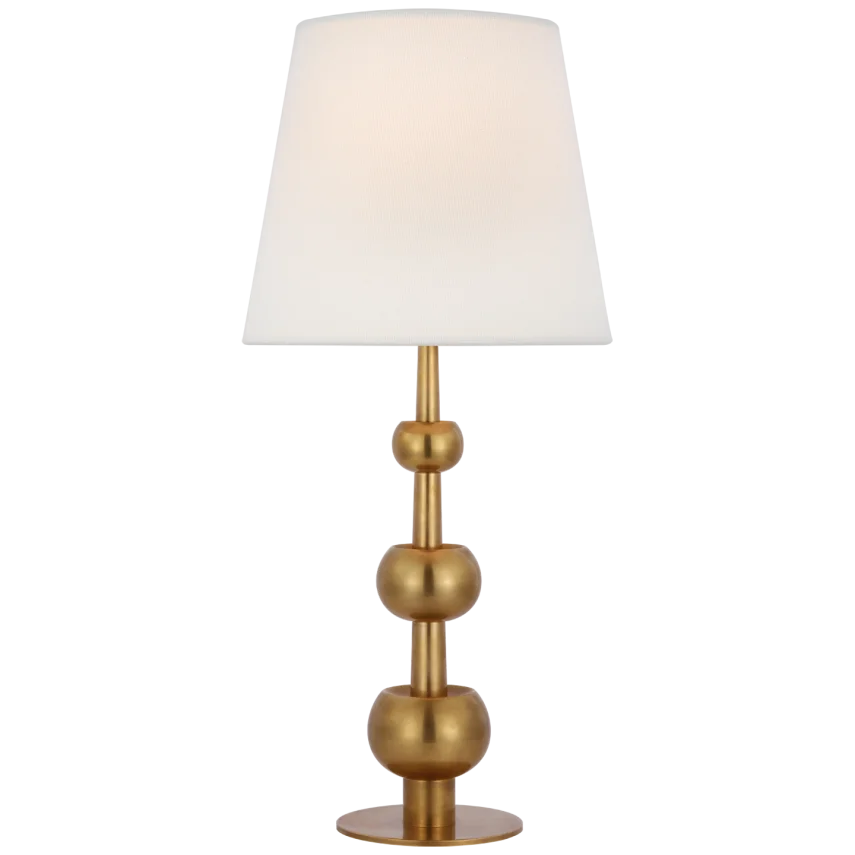 Coma Medium Triple Table Lamp-Visual Comfort-VISUAL-PCD 3105HAB-L-Table LampsHand-Rubbed Antique Brass-2-France and Son