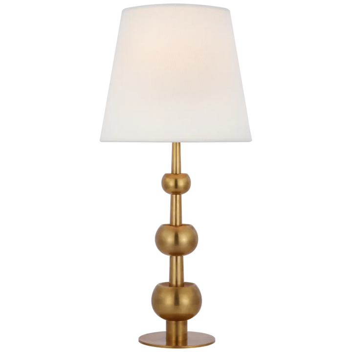 Coma Medium Triple Table Lamp-Visual Comfort-VISUAL-PCD 3105HAB-L-Table LampsHand-Rubbed Antique Brass-2-France and Son