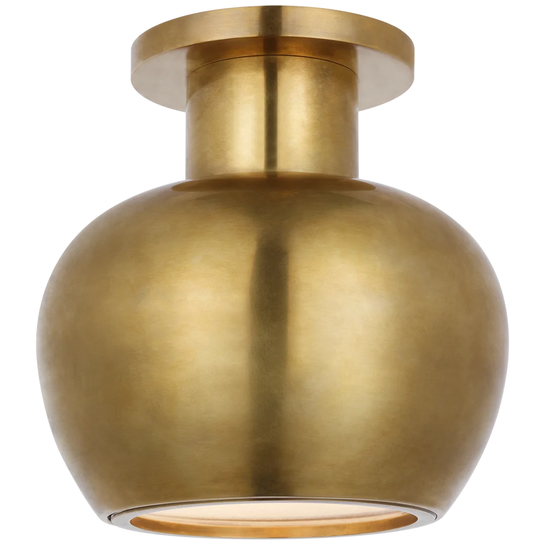 Cameroun Monopoint Flush Mount-Visual Comfort-VISUAL-PCD 4120HAB-Flush MountsHand Rubbed Antiqued Brass-2-France and Son