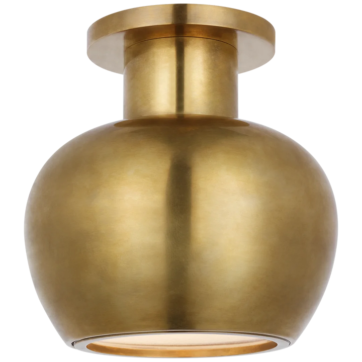 Cameroun Monopoint Flush Mount-Visual Comfort-VISUAL-PCD 4120HAB-Flush MountsHand Rubbed Antiqued Brass-2-France and Son