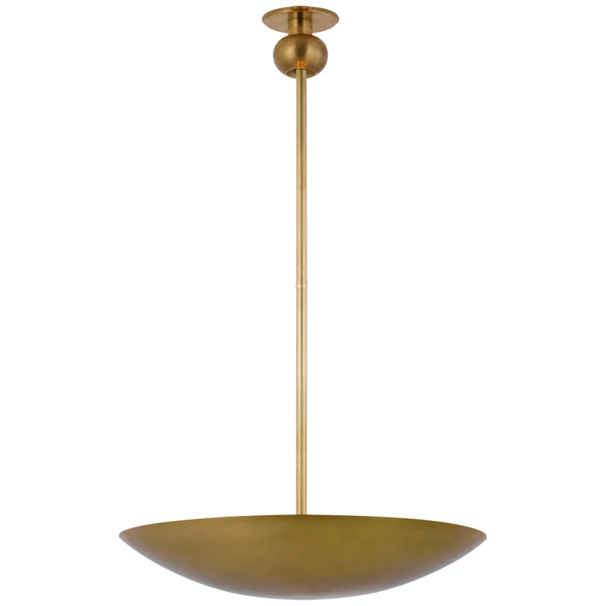 Cora Medium Uplight Chandelier-Visual Comfort-VISUAL-PCD 5115HAB-ChandeliersHand-Rubbed Antique Brass-2-France and Son