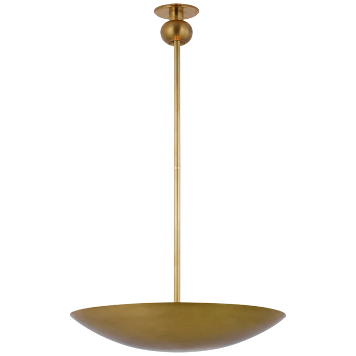 Cora Medium Uplight Chandelier-Visual Comfort-VISUAL-PCD 5115HAB-ChandeliersHand-Rubbed Antique Brass-2-France and Son