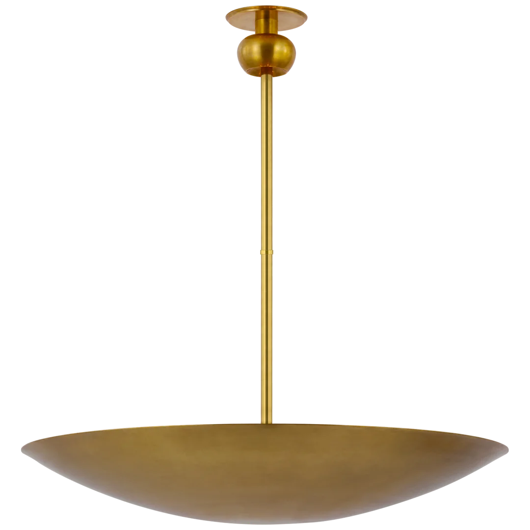 Comey XL Uplight Chandelier-Visual Comfort-VISUAL-PCD 5116HAB-ChandeliersBrass-2-France and Son