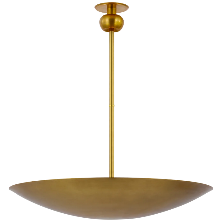 Comey XL Uplight Chandelier-Visual Comfort-VISUAL-PCD 5116HAB-ChandeliersBrass-2-France and Son