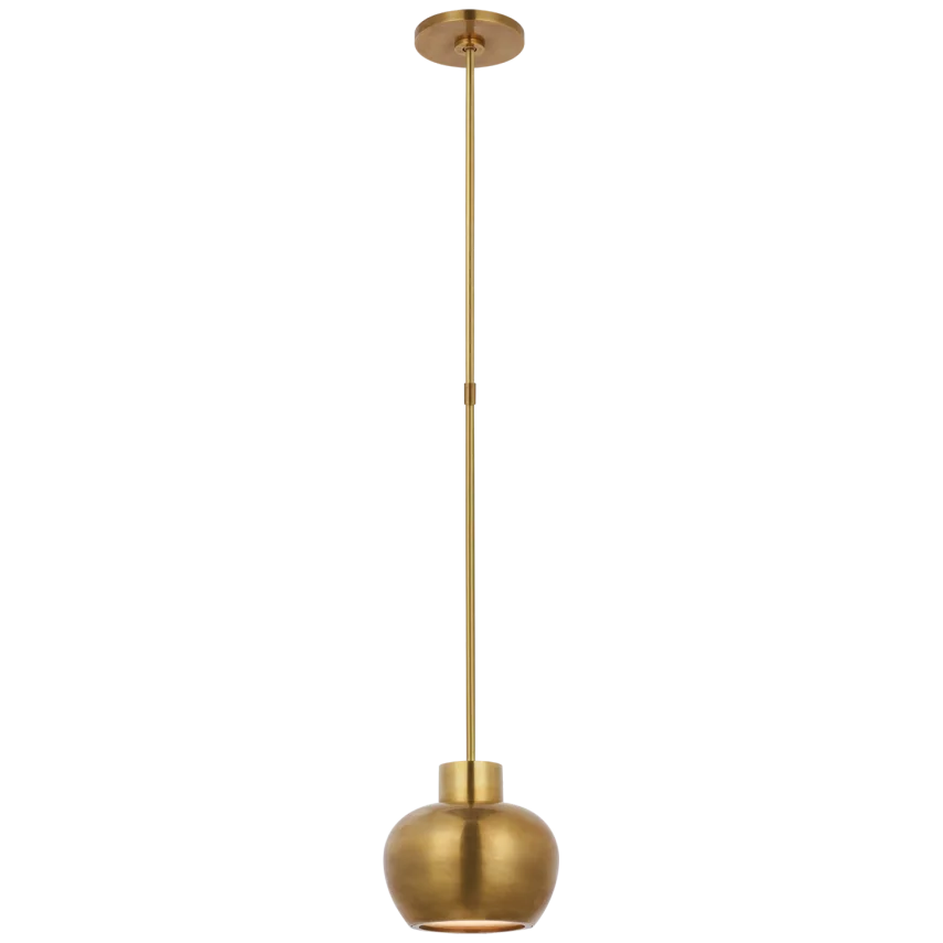 Cora Small Pendant-Visual Comfort-VISUAL-PCD 5120HAB-PendantsHand-Rubbed Antique Brass-2-France and Son