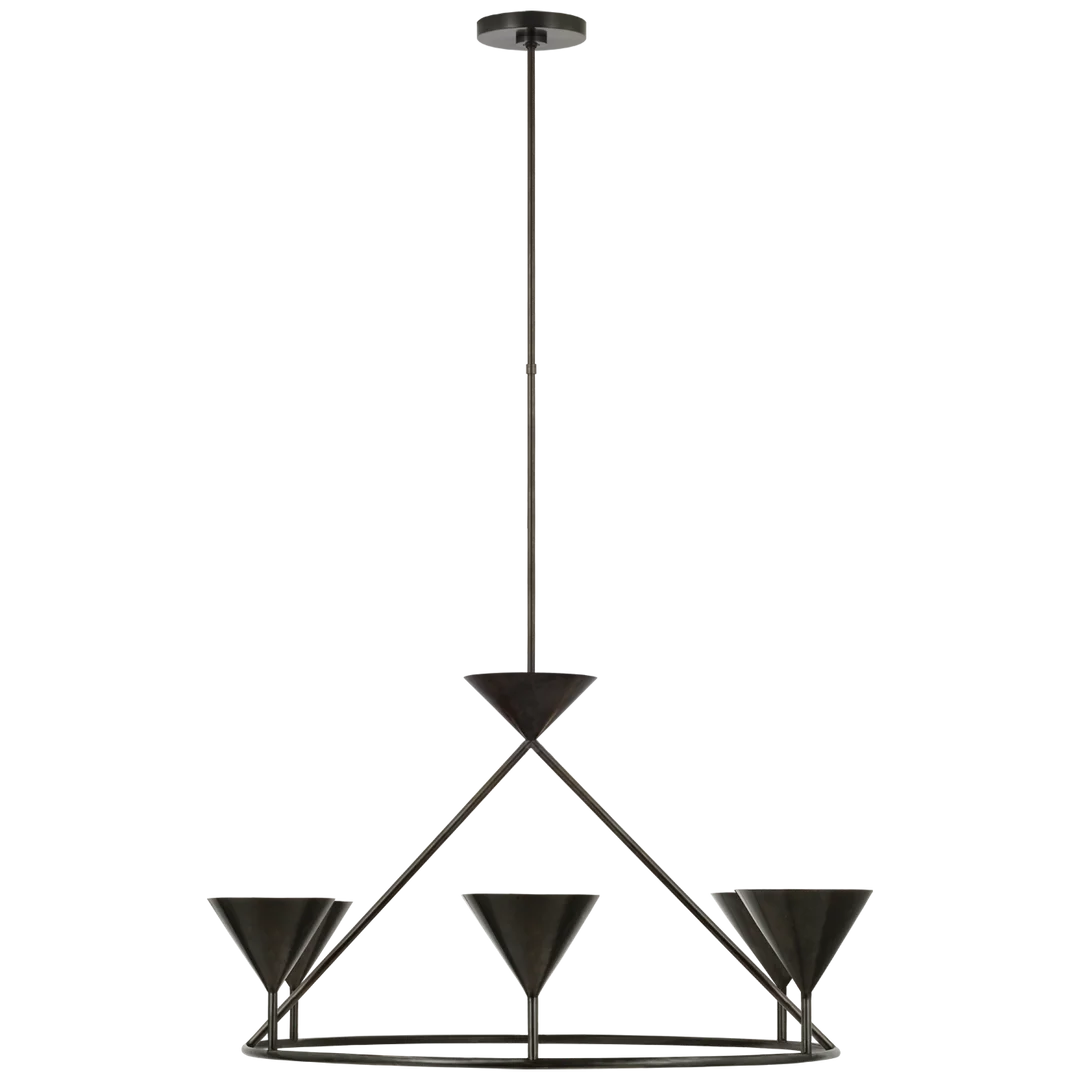 Orla Large Ring Chandelier-Visual Comfort-VISUAL-PCD 5205BZ-ChandeliersBronze-1-France and Son