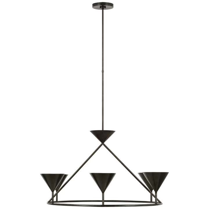 Orla Large Ring Chandelier-Visual Comfort-VISUAL-PCD 5205BZ-ChandeliersBronze-1-France and Son